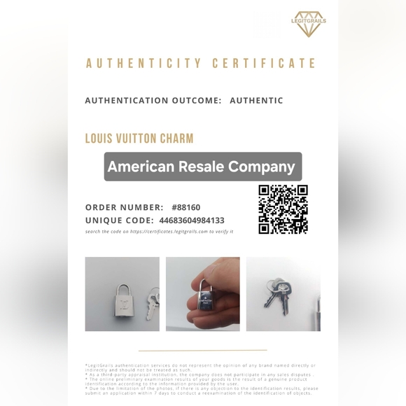 Authenticated Louis Vuitton #315 Silver Vintage PadLock Lock 2 Keys & Necklace - Picture 2 of 11